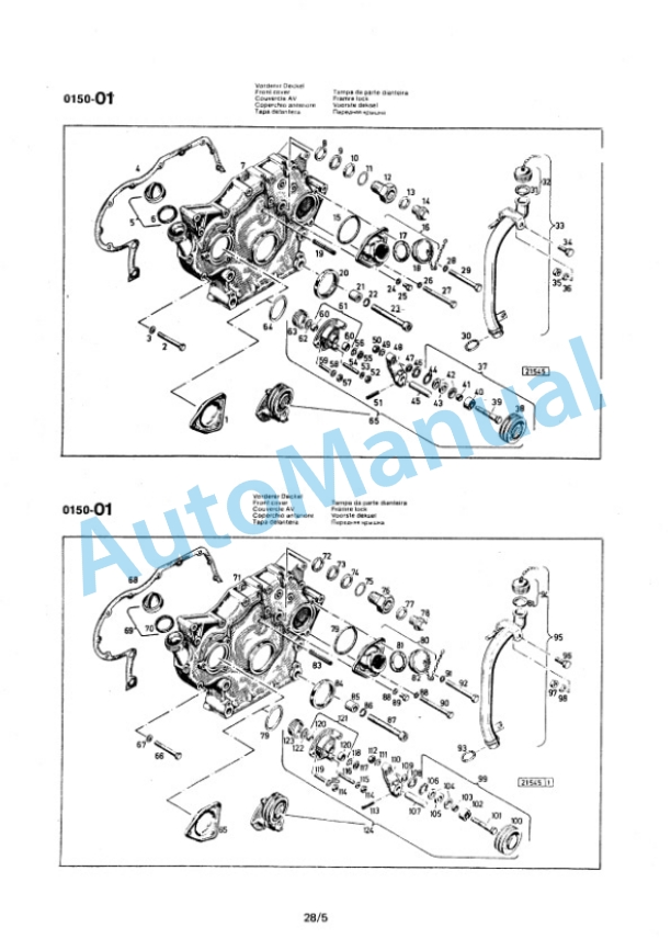 Bomag BW 16-20 R Pneumatic Tyred Roller Spare Parts Catalogue 00811901-5