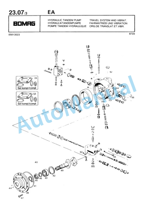 Bomag BW 160 AC Spare Parts Catalogue 00814613-2