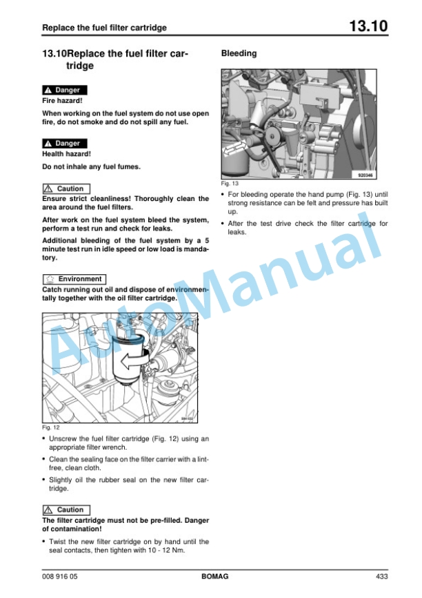 Alternative view of Bomag BW 161 AC-4 Combination Roller Service Manual 00891605