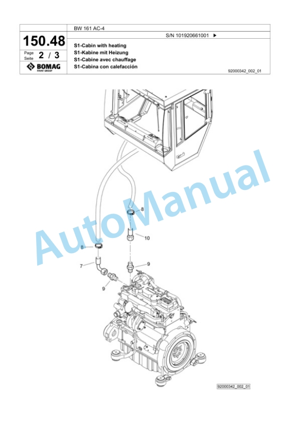 Bomag BW 161 AC-4 Combination Roller Spare Parts Catalogue 00818967-5