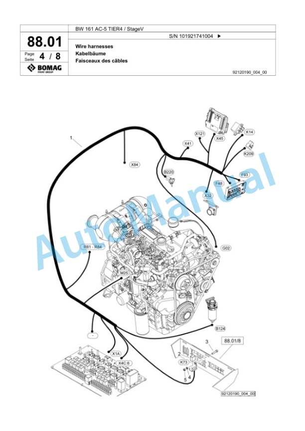 Bomag BW 161 AC-5 TIER4 - StageV Tandem Vibratory Roller Spare Parts Catalogue 00825635-2