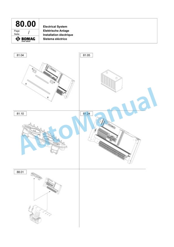 Bomag BW 161 AD-4 Tandem Vibratory Roller Spare Parts Catalogue 00818959-2