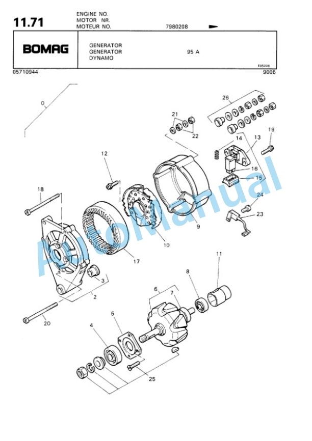 Bomag BW 161 AD, BW 202 AD Tandem Vibratory Roller Spare Parts Catalogue 00810958-3