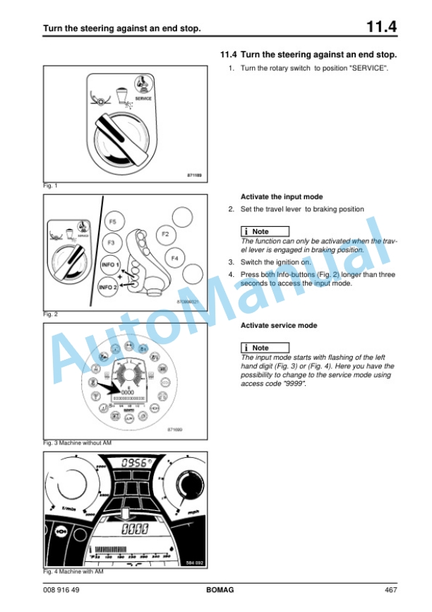Alternative view of Bomag BW 174 AP-4 AM Tandem Vibratory Roller Service Manual 00891649