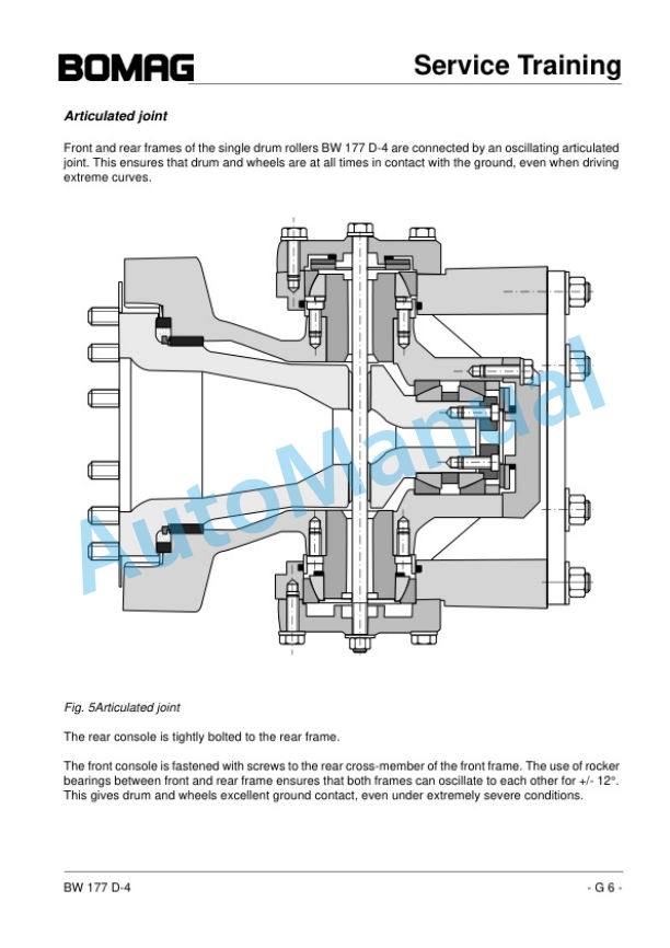 Bomag BW 177 D-4 Single Drum Roller Service Training 00809990-4