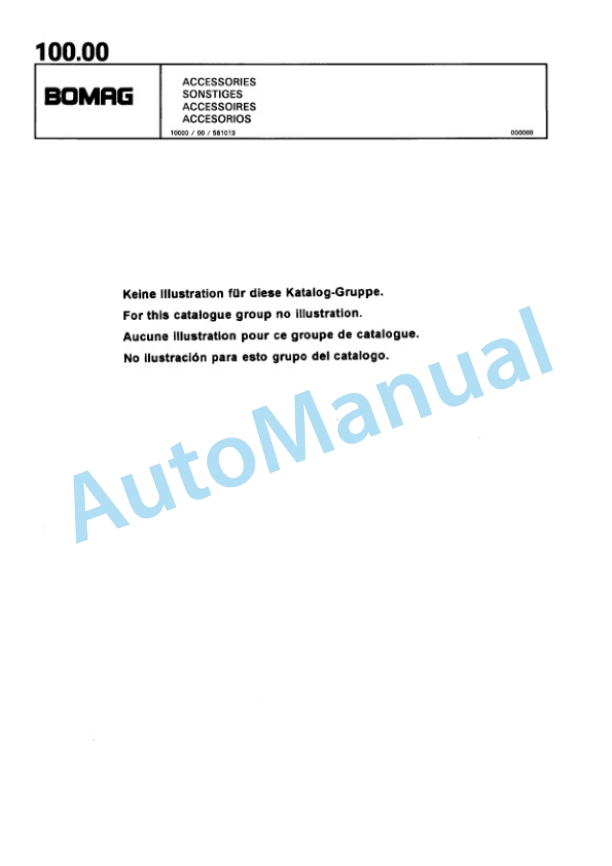 Bomag BW 177 PDH-3 Single Drum Wheel Drive Vibratory Roller Spare Parts Catalogue 00815513-4