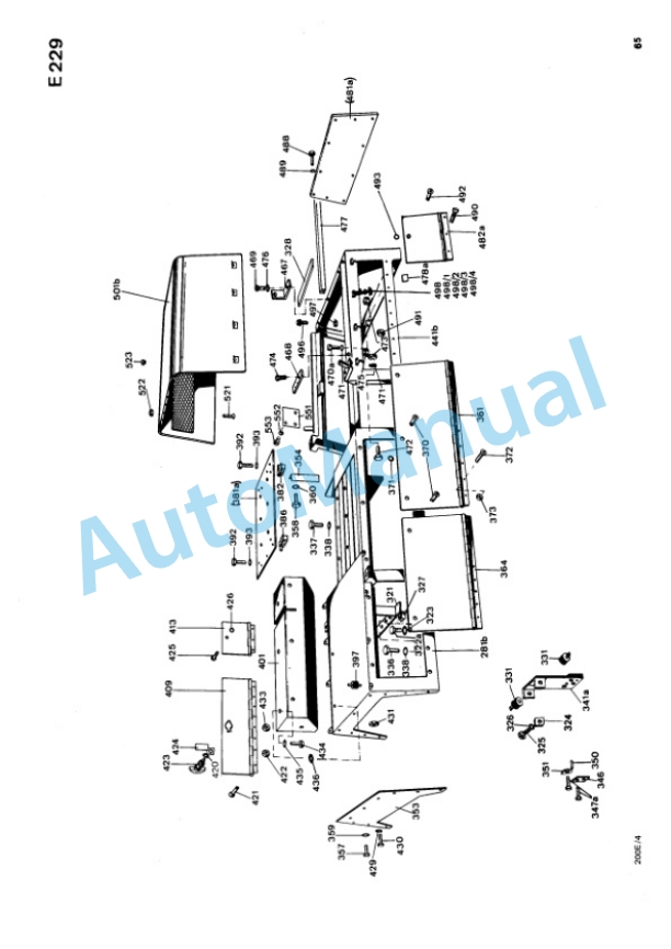 Bomag BW 200E Double Vibratory Roller Spare Parts Catalogue 00811701-4
