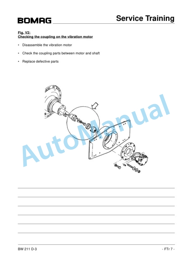 Bomag BW 211 D-3 Single Drum Roller Training Manual 00809907-3