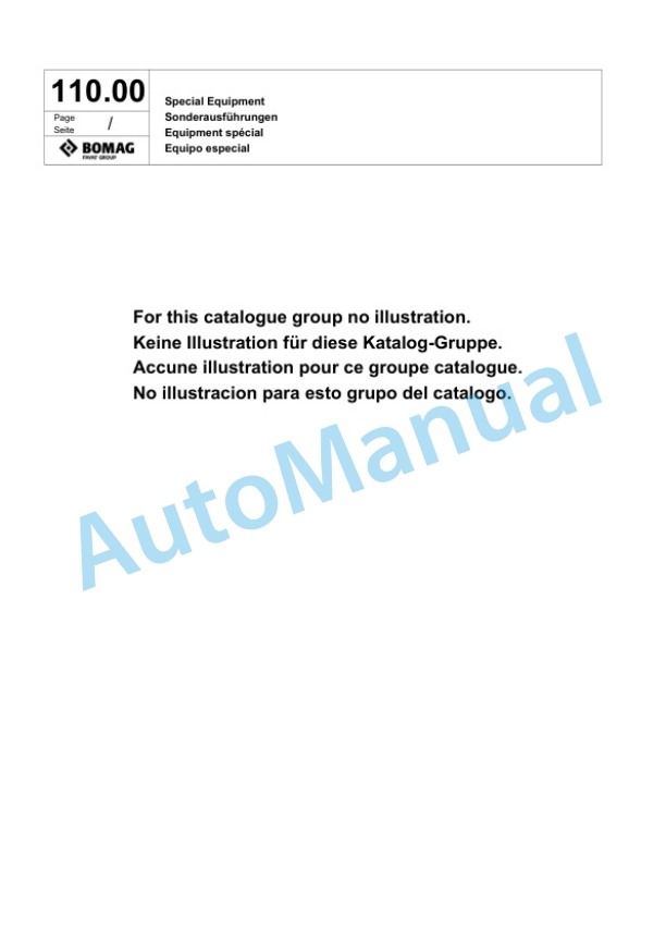Bomag BW 213 D-4 EU-Flex Single Drum Wheel Drive Vibratory Roller Spare Parts Catalogue 00824431-3