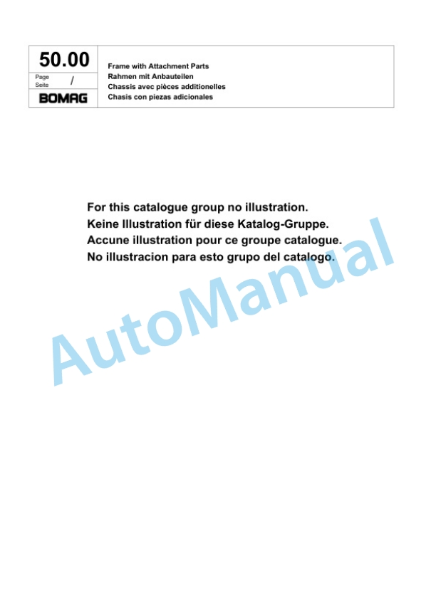 Bomag BW 214 D-4 Single Drum Wheel Drive Vibratory Roller Spare Parts Catalogue 00824165-2