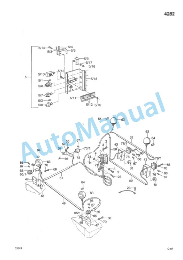 Bomag BW 215 D, BW 215 PD Single Drum Vibratory Roller Spare Parts Catalogue 00814300-2