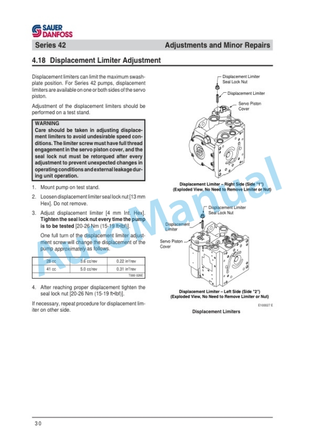 Bomag BW 216 DH-3, BW 219 DH-3, BW 219 PDH-3, BW 225 D-3, BW 225 PD-3 Single Drum Roller Repair Instructions 00891246-3