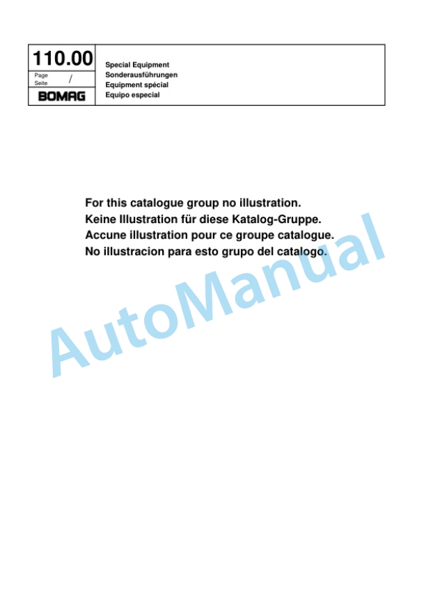Bomag BW 226 PDH-4 Single Drum Wheel Drive Vibratory Roller Spare Parts Catalogue 00817811-4