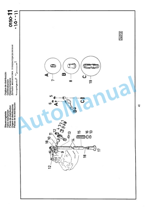 Bomag BW 4, BW 4S Trailed Vibratory Rollers Spare Parts Catalogue 00812300 GE-3