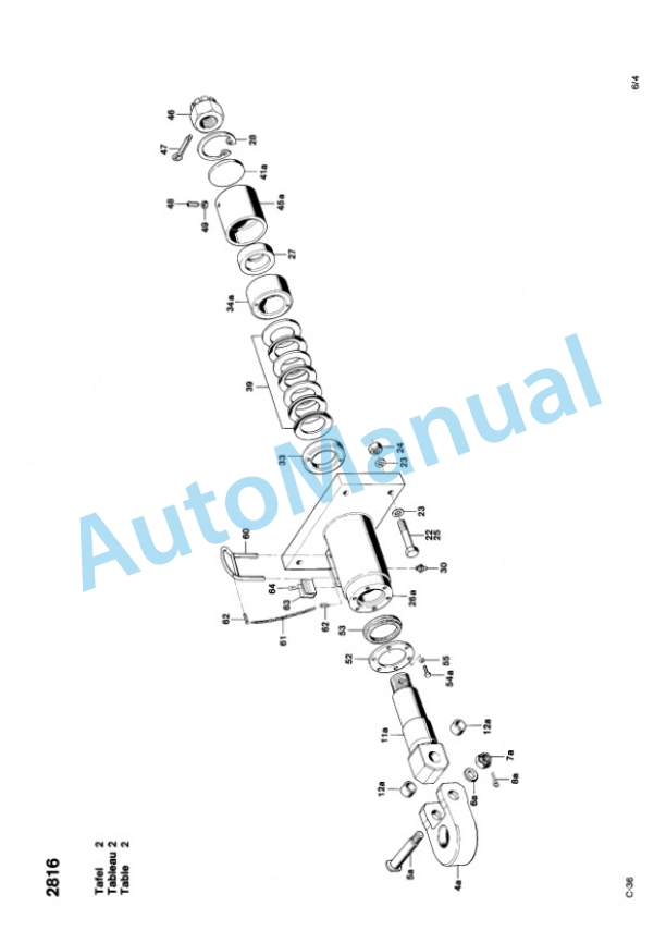 Bomag BW 6, BW 6S Towed Vibratory Rollers Spare Parts Catalogue 00812402 FR-5