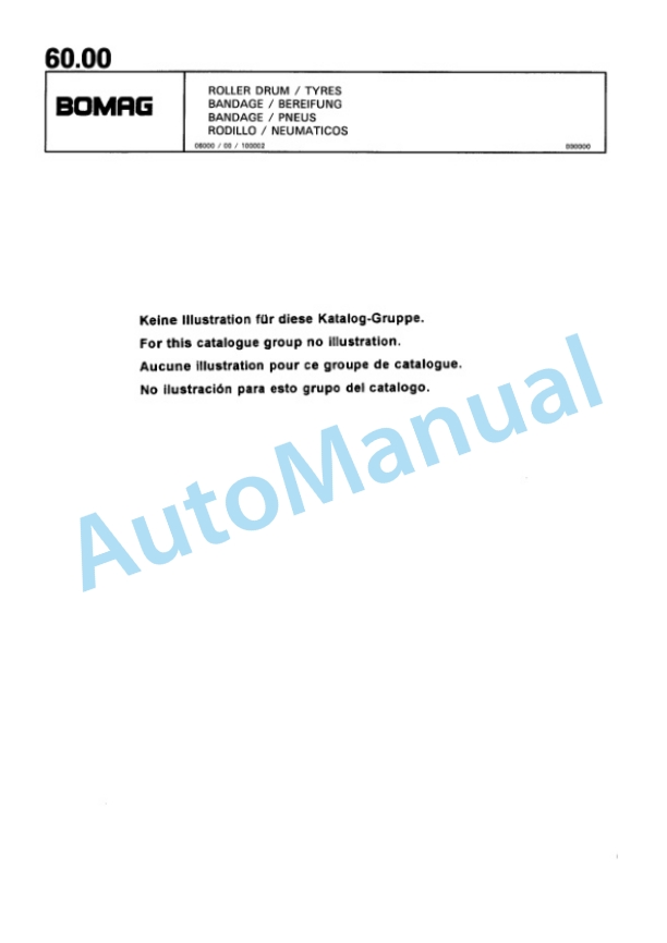 Bomag BW 65 H Double Vibratory Roller Spare Parts Catalogue 00810195-4