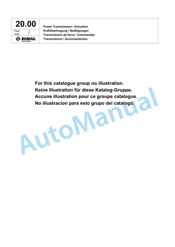 Bomag BW 65 H Double Vibratory Roller Spare Parts Catalogue 00818819-2