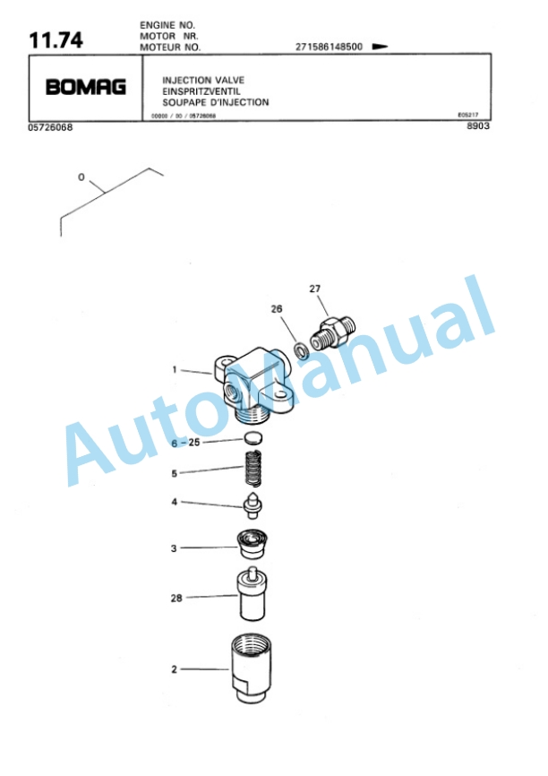 Bomag BW 65 HS Double Vibratory Roller Spare Parts Catalogue 00810113-2