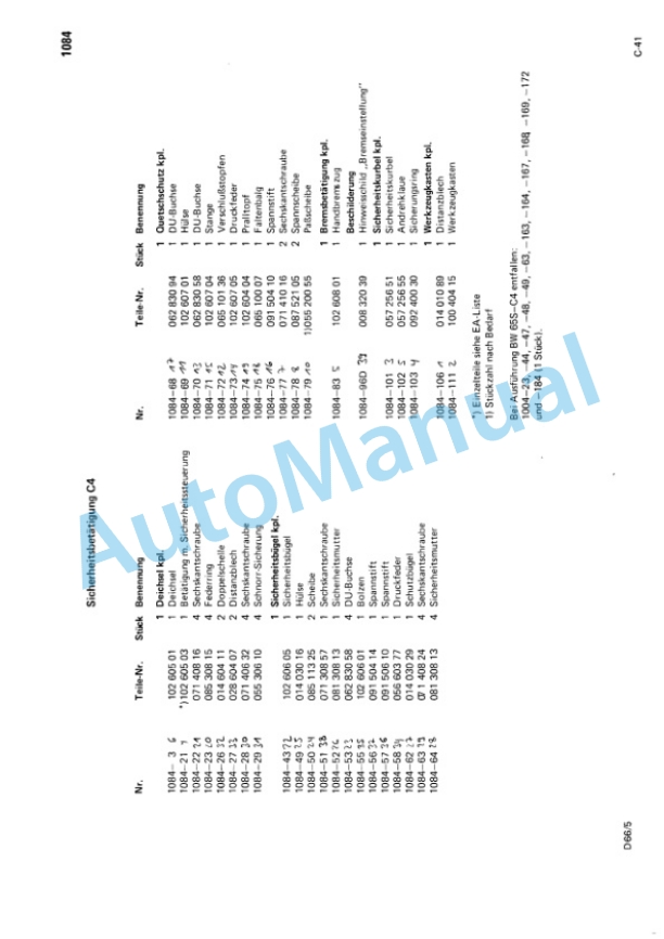 Bomag BW 65 S Double Vibratory Roller Spare Parts Catalogue 00810350 GE-2