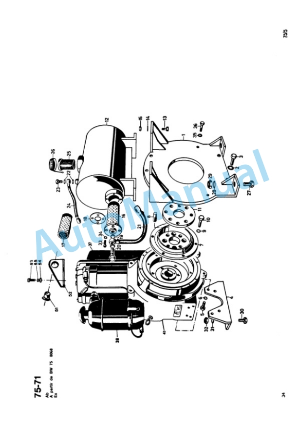 Bomag BW 75 Double Vibratory Roller Spare Parts Catalogue 00810400 GE-5