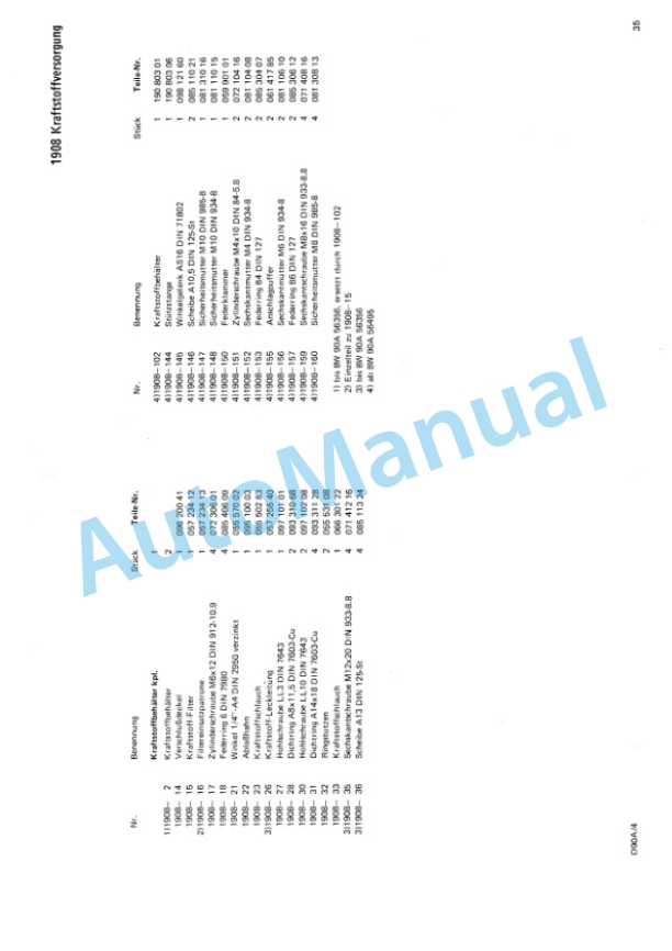 Bomag BW 90 A Tandem Vibratory Roller Spare Parts Catalogue 00810900-2