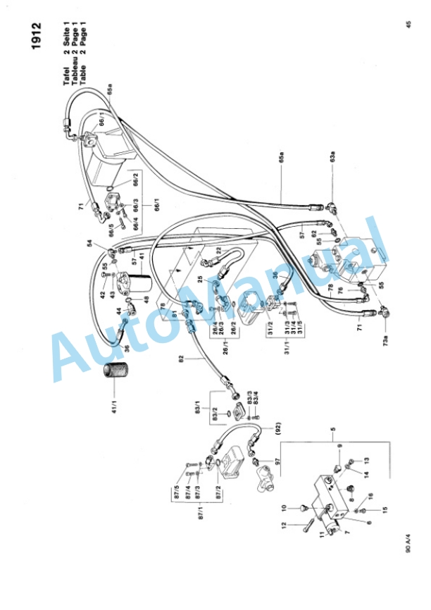 Bomag BW 90 A Tandem Vibratory Roller Spare Parts Catalogue 00810900-3