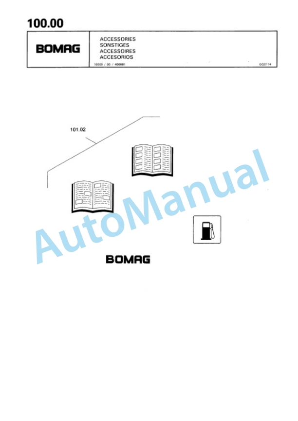 Bomag BW 90 AD Tandem Vibratory Roller Spare Parts Catalogue 00810181-4