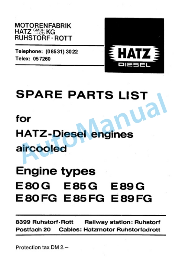 Bomag BW 90 Double Vibratory Roller Spare Parts Catalogue 00810701-3