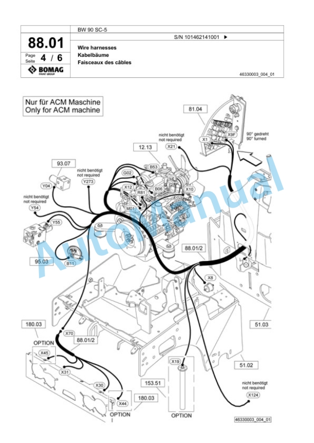 Bomag BW 90 SC-5 Tandem Vibratory Roller Spare Parts Catalogue 00825293-2
