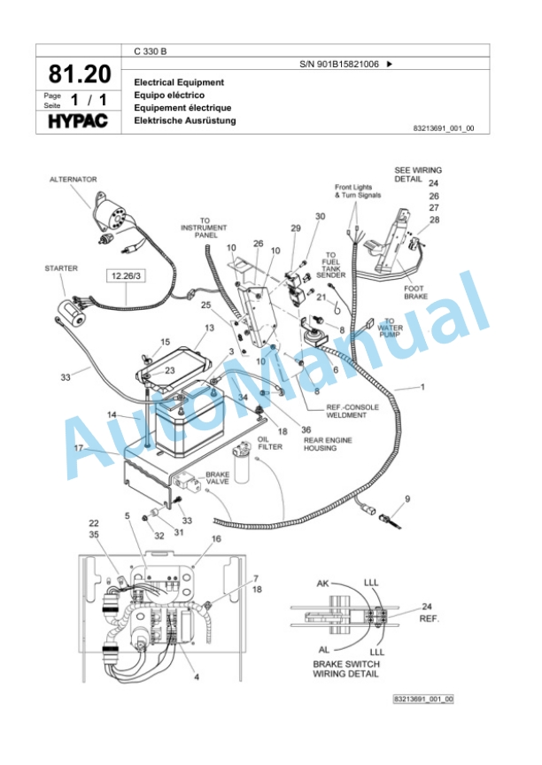 Bomag C 330 B Steel Wheel Roller Spare Parts Catalogue 00818975-4