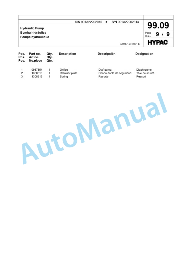 Bomag C 530 AH Pneumatic Tyred Roller Spare Parts Catalogue 00817877-5