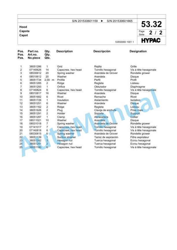 Bomag C 560 B Pneumatic Tyred Roller Spare Parts Catalogue 00817598-3