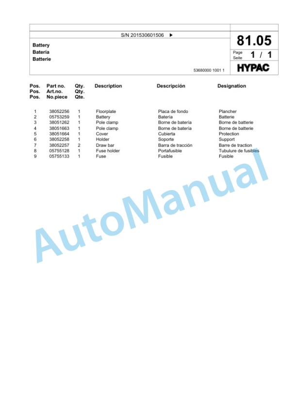 Bomag C 560 B Pneumatic Tyred Roller Spare Parts Catalogue 00817598-4