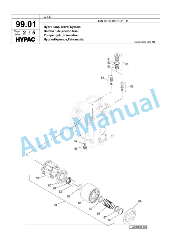 Bomag C 747 Tandem Vibratory Roller Spare Parts Catalogue 00818871-3