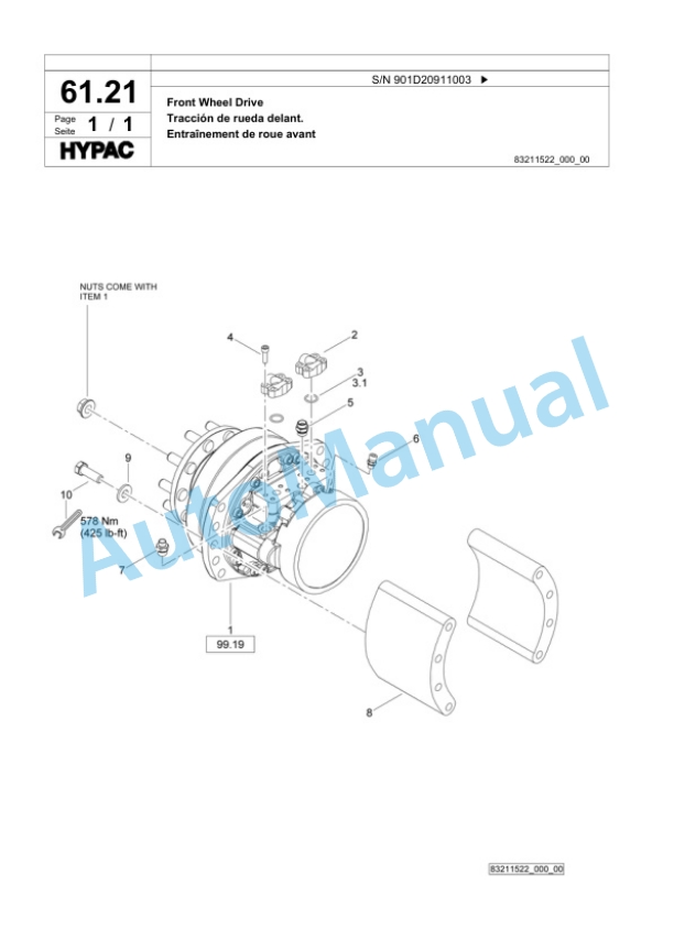 Bomag C 766 D Tandem Vibratory Roller Spare Parts Catalogue 00818923-2
