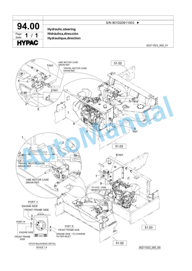 Bomag C 766 D Tandem Vibratory Roller Spare Parts Catalogue 00818923-3