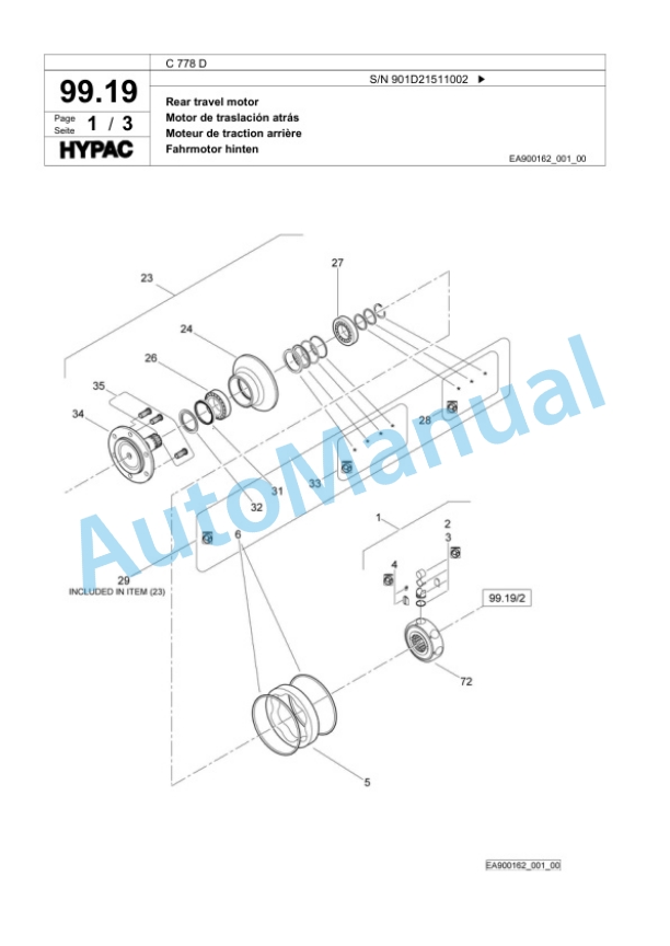 Bomag C 778 D Tandem Vibratory Roller Spare Parts Catalogue 00818927-4