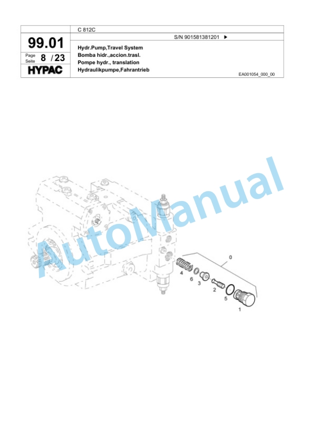 Bomag C 812C Single Drum Wheel Drive Vibratory Roller Spare Parts Catalogue 00818025-3
