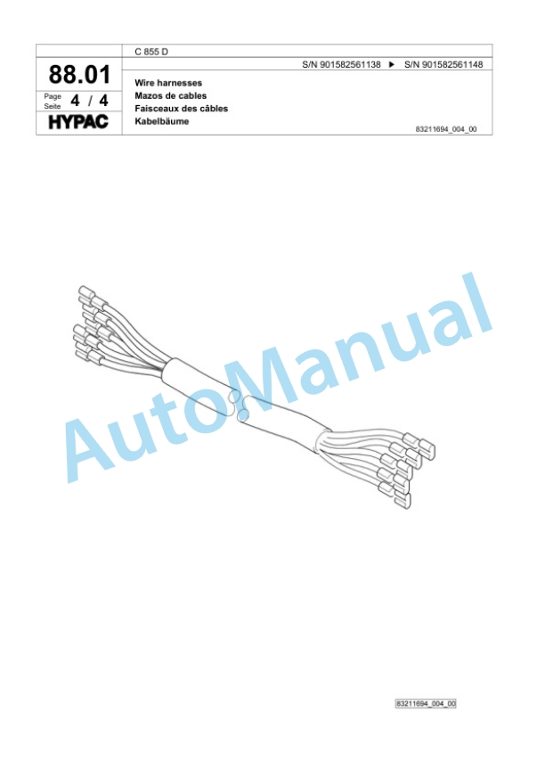 Bomag C 855 D Single Drum Wheel Drive Vibratory Roller Spare Parts Catalogue 00818419-2