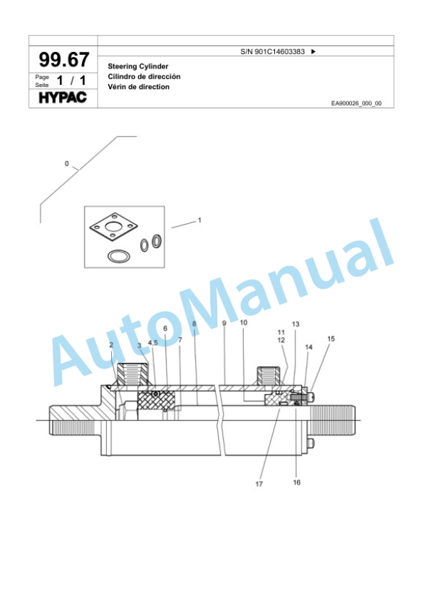 Bomag C340C Steel Wheel Roller Spare Parts Catalogue 00817873-3