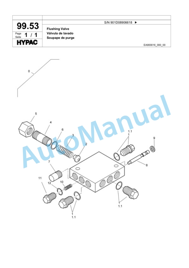 Bomag C350D Steel Wheel Roller Spare Parts Catalogue 00817875-4