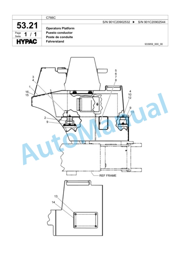 Bomag C766C Tandem Vibratory Roller Spare Parts Catalogue 00817879-2
