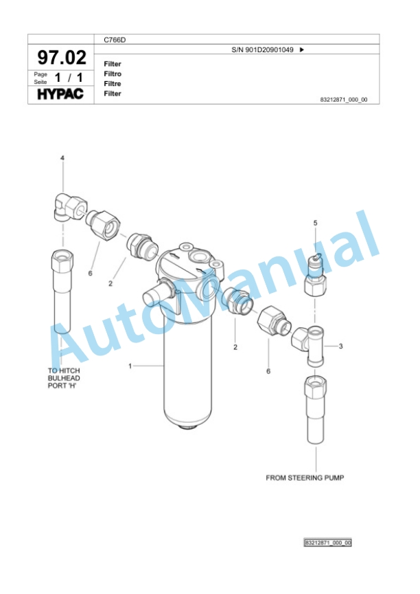Bomag C766D Tandem Vibratory Roller Spare Parts Catalogue 00818529-4
