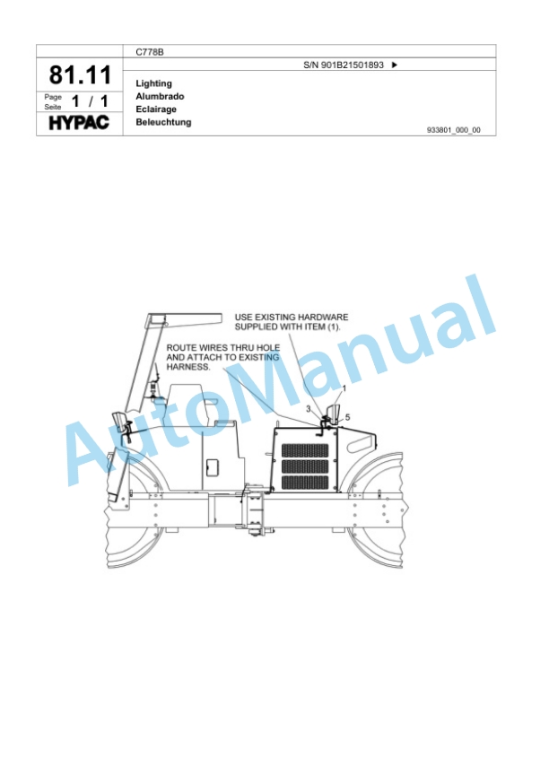 Bomag C778B Tandem Vibratory Roller Spare Parts Catalogue 00817881-4
