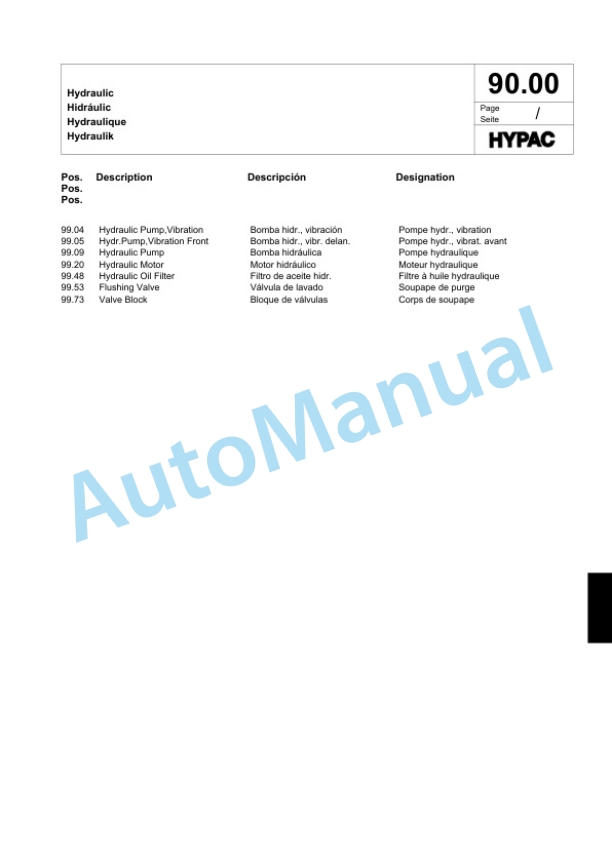 Bomag C778B Tandem Vibratory Roller Spare Parts Catalogue 00817881-5