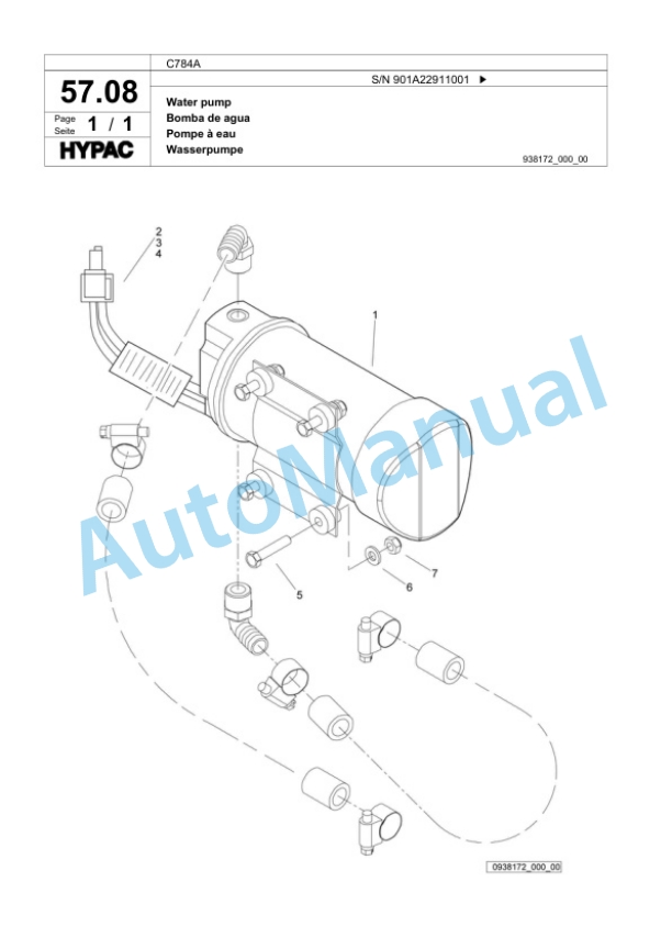Bomag C784A Tandem Vibratory Roller Spare Parts Catalogue 00818615-2
