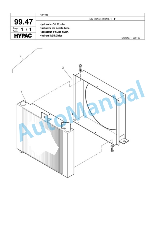Bomag C812D Single Drum Wheel Drive Vibratory Roller Spare Parts Catalogue 00818571-5