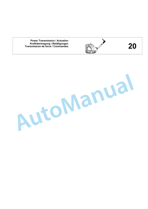 Bomag DRP20D Vibratory Plate Compactor Spare Parts Catalogue 00826107-2