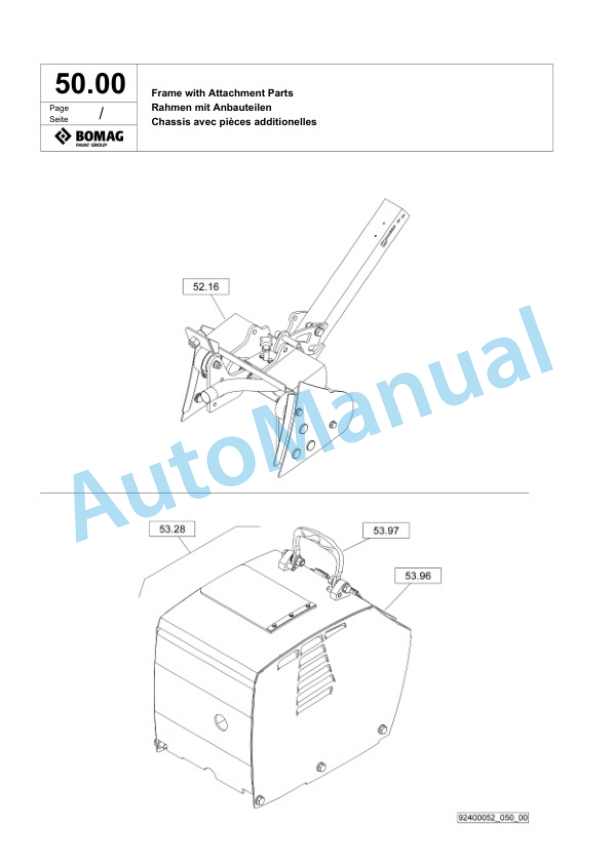 Bomag DRP45DX Vibratory Plate Compactor Spare Parts Catalogue 00826533-2