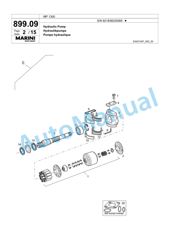 Bomag MP 1300 Cold Milling Planer Spare Parts Catalogue 00800603-4